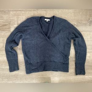Madwell, V neck, wrapped front design, navy sweater
